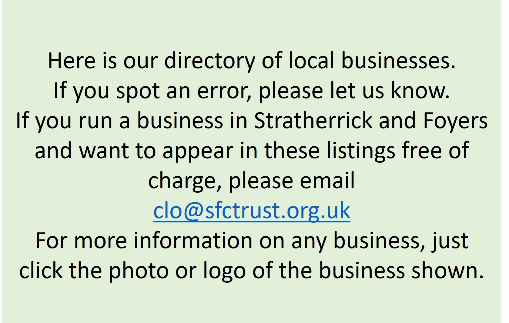 Area Business Directory 